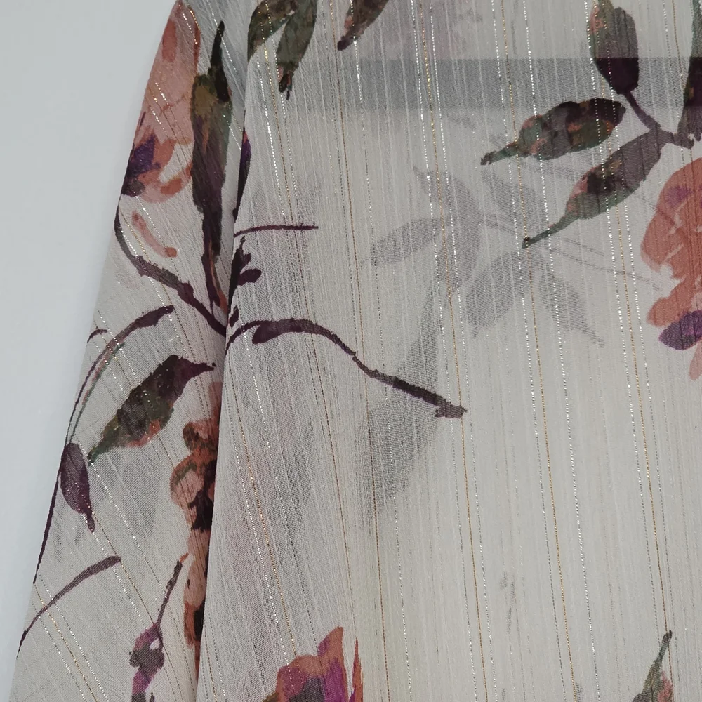Emory Park Sheer Floral Kimono - Floral with Shimmery Threads - Picture 3 of 4